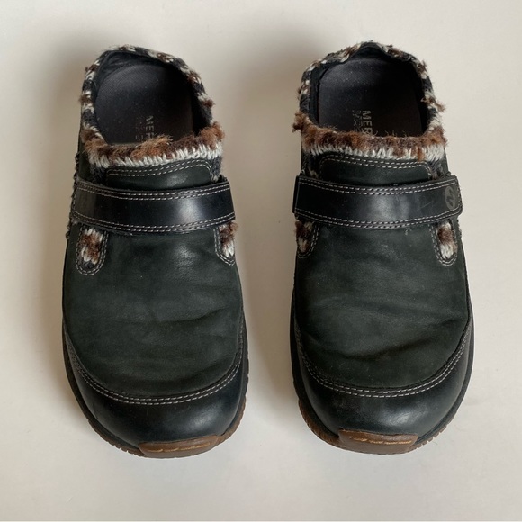 Merrell Encore Scoop Mule Ortholite Strap Black Knit Collar - Picture 2 of 8